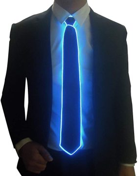 Neon LED Tie: Glow Light Up Necktie for Halloween, Christmas, and Rave Parties
