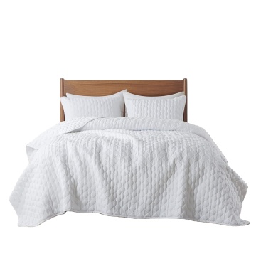 Custom Solid Color Quilt Bed Spread Set - Super Soft Microfiber Bedspread & Coverlet