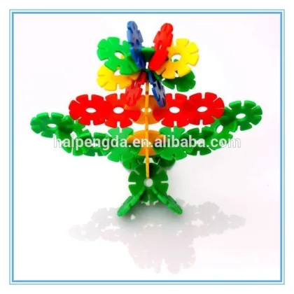 Building snowflake puzzle connect snowflake block snowflake brick toy