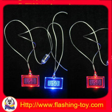 Rainbow Colorful Give Away Gift Ps Led Flashing Necklaces Hl-b2115