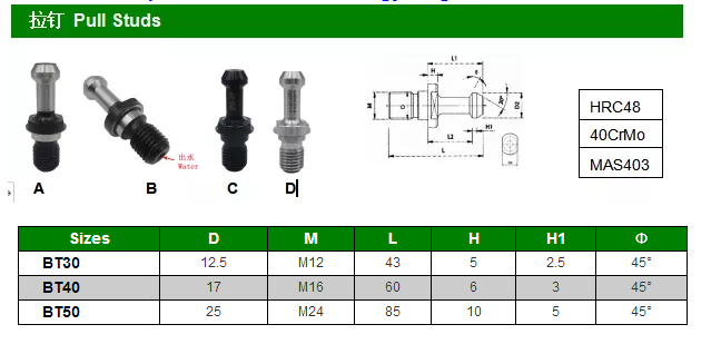 CNC PULL STUD 