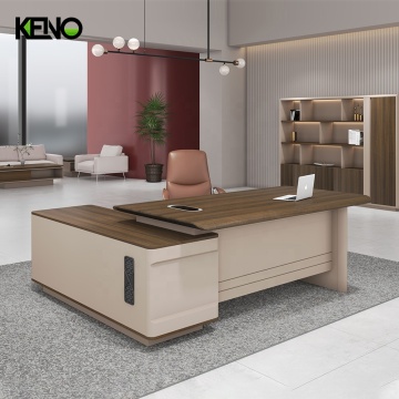 Wholesale Custom Curved PVC Laminate VIP Office Table Desk for Sale