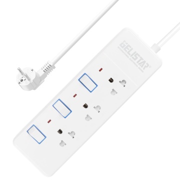 Customizable Thailand Power Strips with Individual Switches - White Factory Wholesale