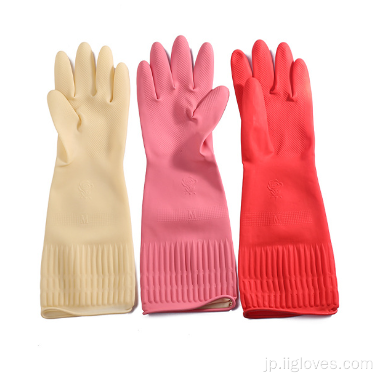 家庭酸アルカリ油保護ラテックスゴム手袋