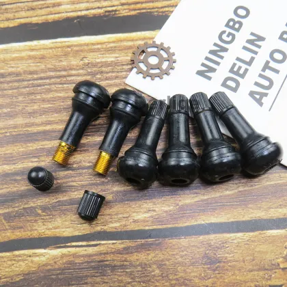 TR413 Tubeless Tire Valve Stems - Black Rubber Snap-in Valve Stems