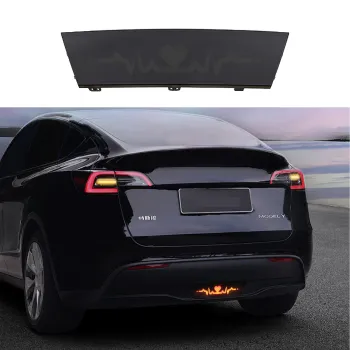 Tesla Model Y Emergency Flashing Rear Fog and Pilot Light