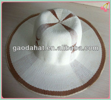 Cheap Floppy Paper Straw Hat Bodies With Wide Brim