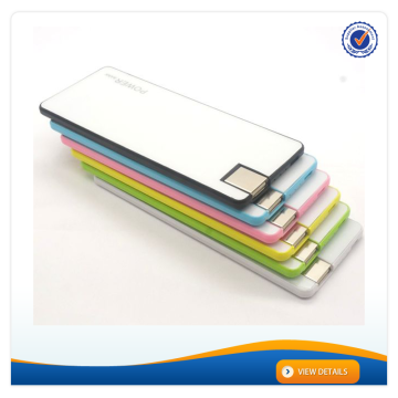 AWC616 5.8mm Acrylic Ultraslim Advertising Mobile Phone Charger 3000mAh Portable CE Rohs Backup Battery Power Bank