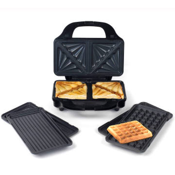 3-in-1 Detachable Waffle Maker, Sandwich Grill, and Toaster: Versatile Breakfast Cooking Solution