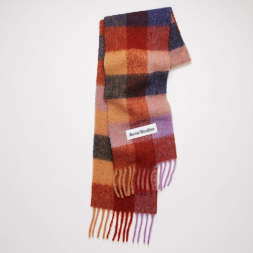 Autumn winter2020new multicolor Plaid fringed women's scarf AC the same rainbow Plaid fashion shawl men's and women's warm scarf