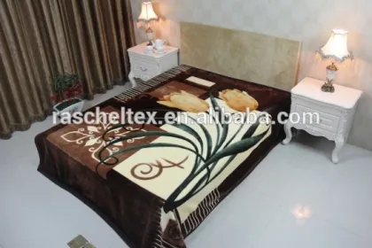 100% Polyester 2015 Year New designs Mora Style Raschel Blanket