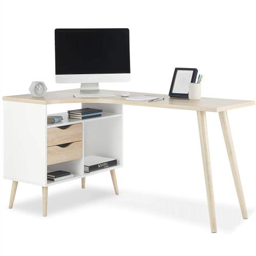 Amazon Hot Selling Office Design Desktop Computer Table with Bookshelf