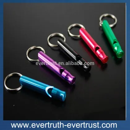 promotional emergency custom keychain metal dog whistle