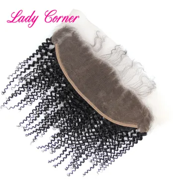 Brazilian afro kinky curl human hair lace frontal piece