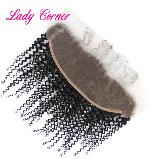 Brazilian afro kinky curl human hair lace frontal piece