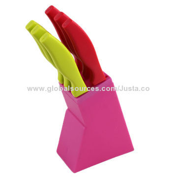 Colored Ceramic Knives with Multicolored Handle