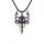 Retro Double Dragon Sword Style Pendant Necklace