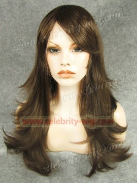 Brown Long Flip Straight Synthetic Lace Front Wig Reese Whiterspoon Wig