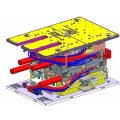 Plastic injection mold for automotive air conditioning vent