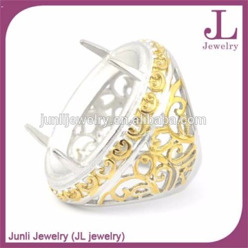 316l Stainless Steel Big Stone Ring Designs Jewelry Factory In Dongguan