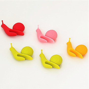 Cute Snail Shape Silicone Tea Bag Holder Cup Mug Candy Colors Gift