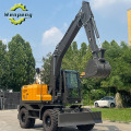 13.5 Ton Hydraulic Wheel Excavator For Earthmoving