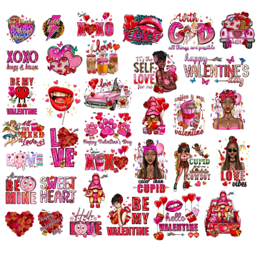 Valentine's Day Iron-On Stickers: Hot Selling Heat Transfer Designs