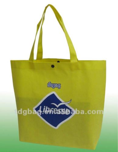 2014 yellow non woven promotion shopping bag