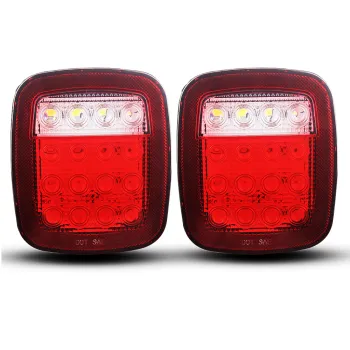 Universal LED Turn Signal Tail Brake Light Kit for Jeep, Truck, Trailer, Boat, SUV, RV, Vans, Flatbed - 2 Pack