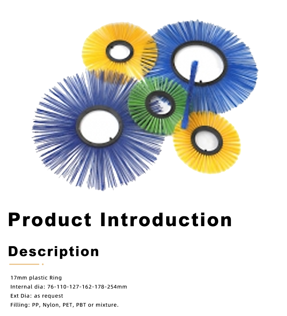 Plastic Ring Brush with Durable Nylon Bristles x