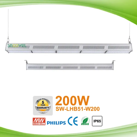 UL LED Linear High bay light 200w 130LM/W IP65 waterproof industrial lighting