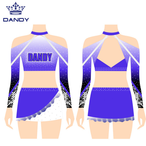 Rhinestones Ilbies Cheerleading bi kmiem twal