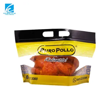 Custom Printing Plastic Rotisserie Chicken Zipper Bags with Handle