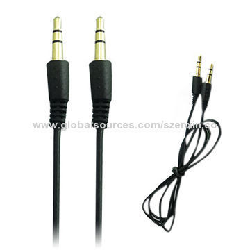 Black Audio Cable, Right Connector TypeNew