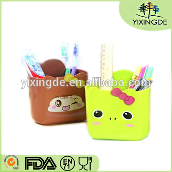 qute cartoon suction-cup plastic storage basket Storage bucket