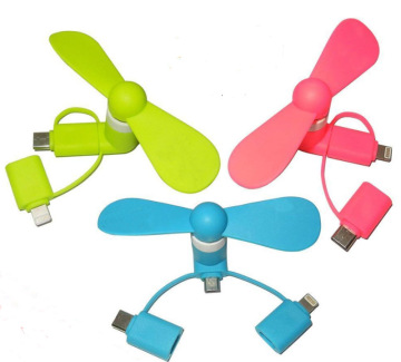 Hot Selling Free Sample 3 in 1 Type-C Fan for iPhone and Android