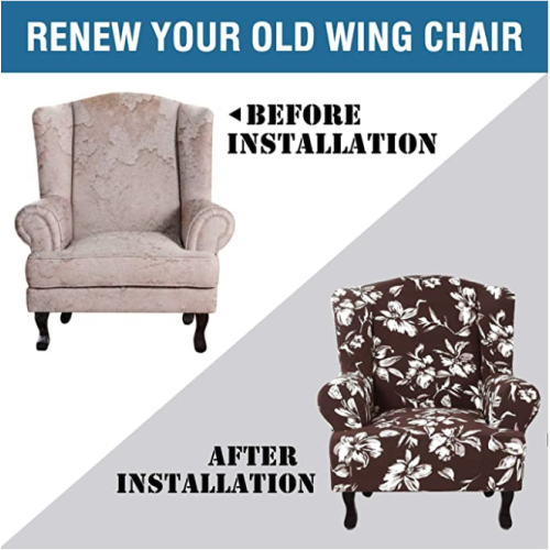 Printed Wing Chair Cover Furniture Cover