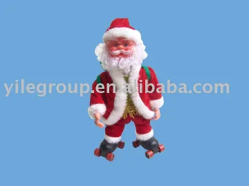 11&quot; Santa skating.santa moving/santa claus/santa toys