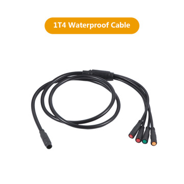 Electric bicycle waterproof cable 1 to 4 assembly