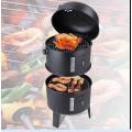 Acier 3 en 1 Smoker Charcoal BBQ Grill