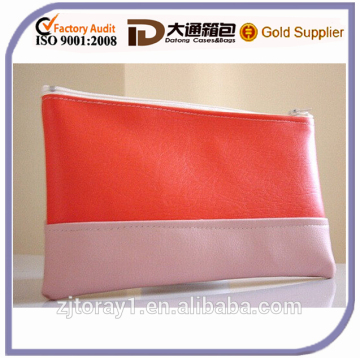 Orange and pink clutch bag faux leather clutch bag for women
