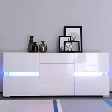 Gloss Sideboard Cabinet Tableware Storage
