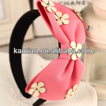 2014 flower headband teenage hair bows cute cheap hair accessories