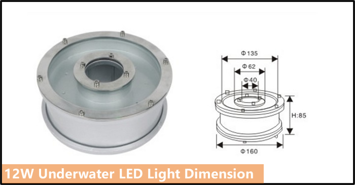 12W underwater light