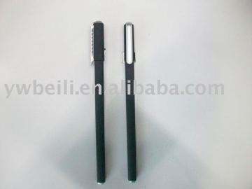 black barrel plastic gel pen
