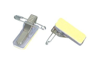 Brooch Pin Pressure Sensitive Crocodile Adhesive Badge Holder Clip 30360