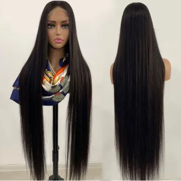 Glueless 40 Inch Hd Lace Front Wig,Hd Transparent Natural Human Hair Wigs,Brazilian Hd 13X6 Lace Frontal Wigs For Black Women