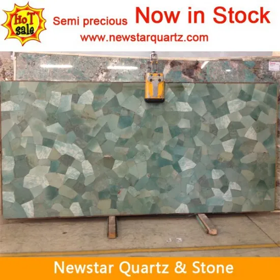 Green Agate Semi Precious Gem Stone Mosaic Table Top