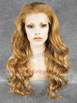 Christina Aquilera Ginger Blonde Long Wavy Synthetic Lace Front Wig