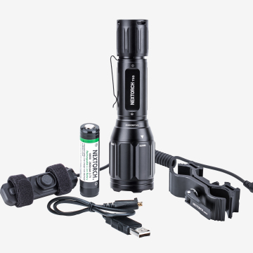 Nextorch T7 900 Lumen White and Green LED 2-in-1 Tactical Flashlight with Mount and Remote Switch